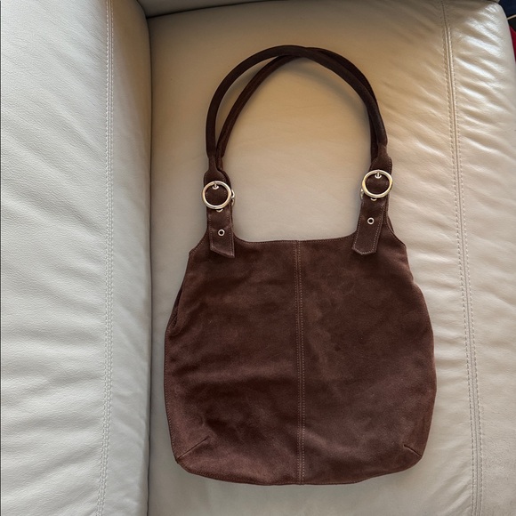 Vintage Roots Brown Suede Women's Shoulder Bag - Picture 2 of 5